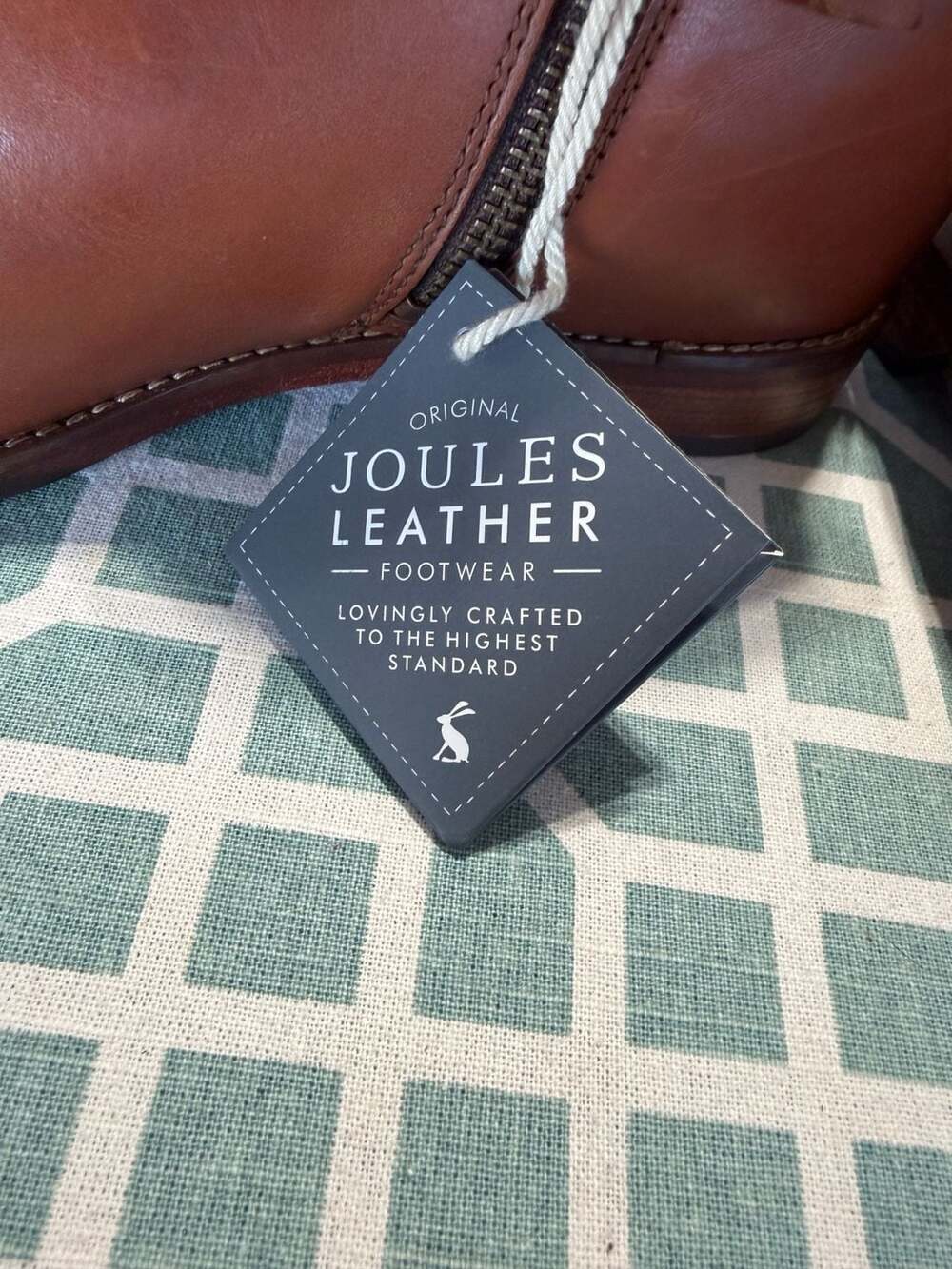Joules V Westminster Dark Brown Leather Leopard Print Ankle Boots US 7 - Picture 3 of 11